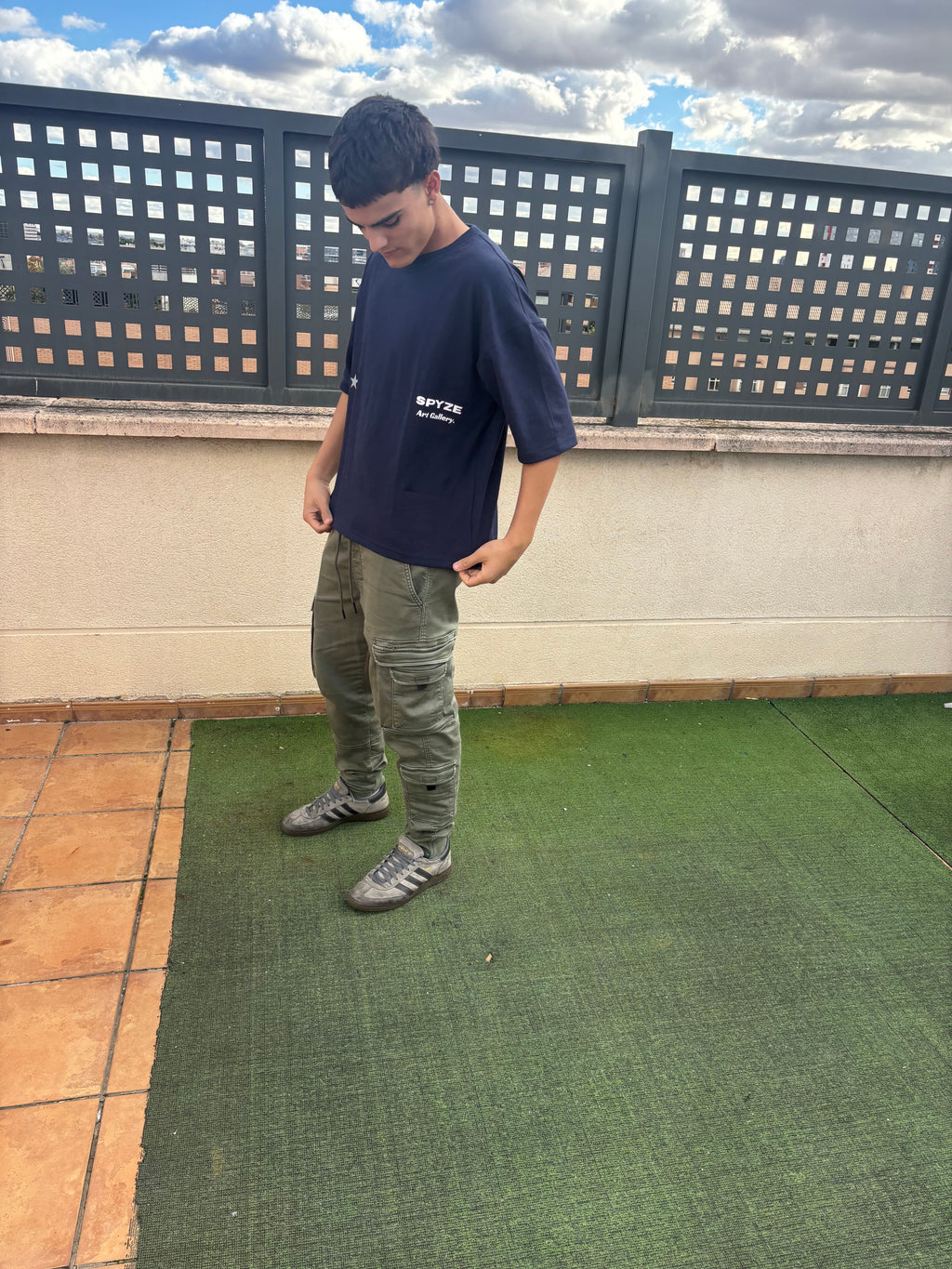 Camiseta azul marino Drop 001