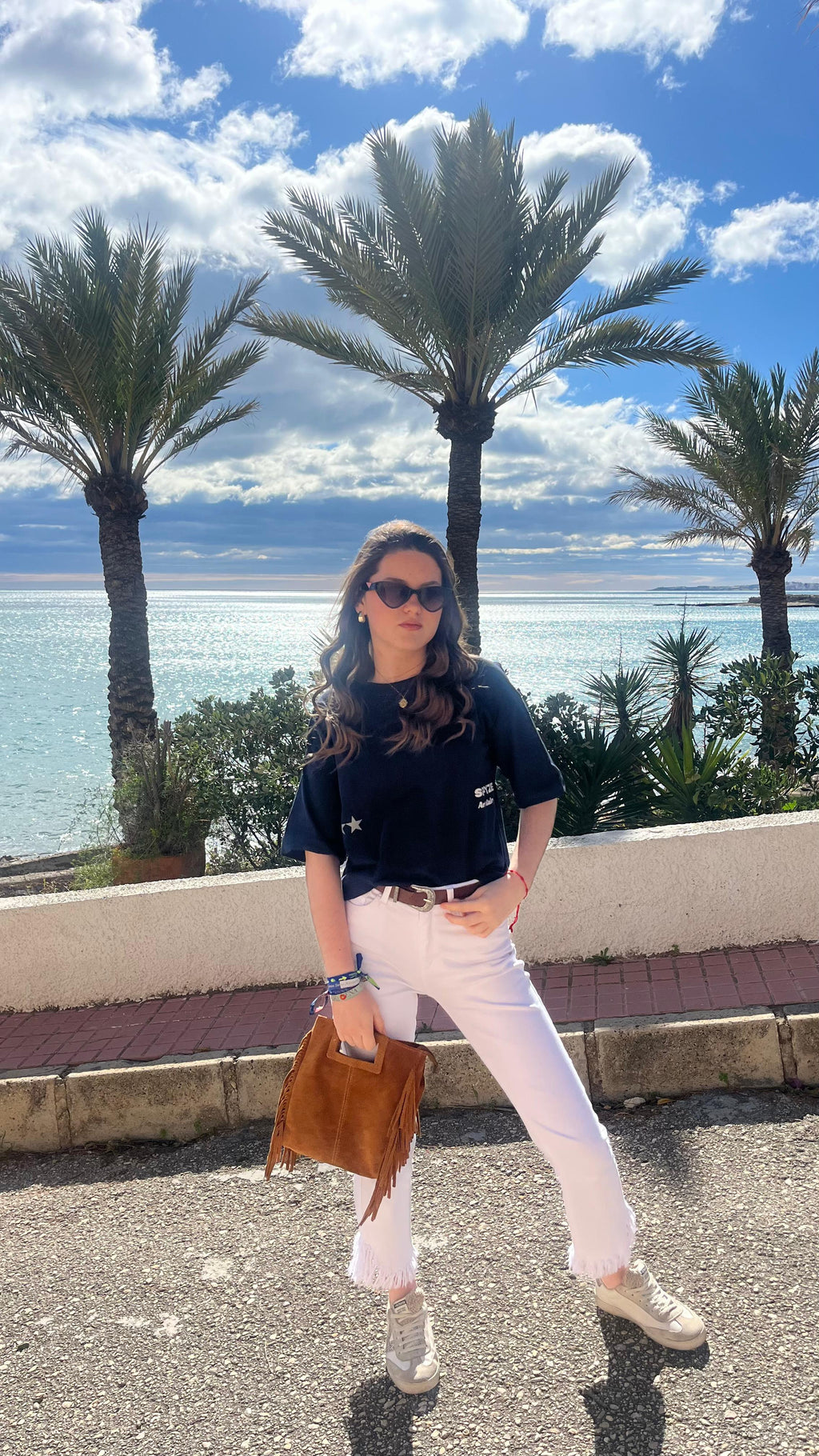 Camiseta azul marino Drop 001