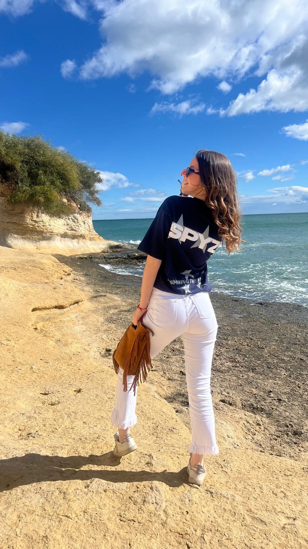 Camiseta azul marino Drop 001